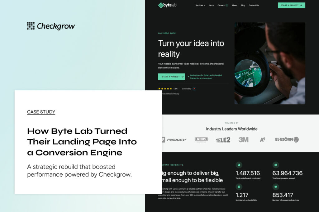How Byte Lab Turned Their Landing Page Into a Conversion Engine Powered by Checkgrow